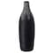 Uniquewise 9 Inch Modern Decorative Ceramic Table Vase Ripped Design Bottle Shape Flower Holder, Black QI004356.BK - alternate 7